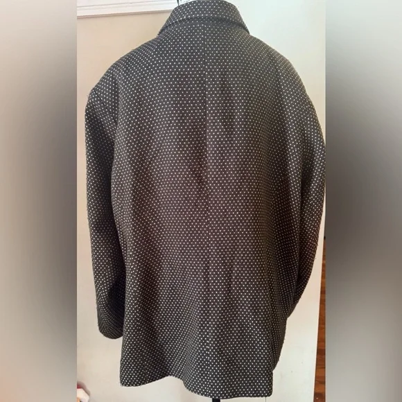 Vintage Newport News Brown Cream Polkadot Blazer Women’s 22W Acrylic Business - Picture 5 of 6